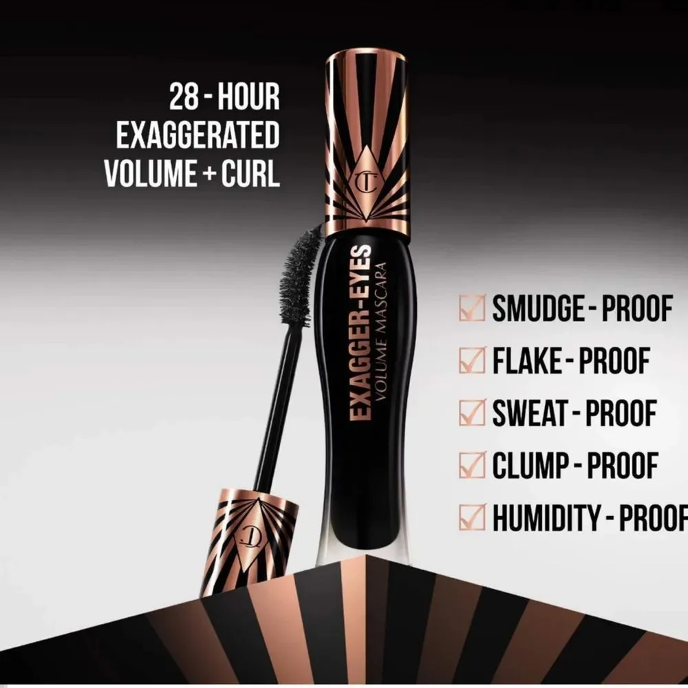 Charlotte Tilbury Exagger-eyes Volumizing and Curling Mascara- Black - Picture 6 of 9